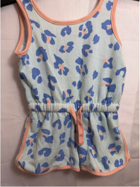 Rockets of Awesome Girls Size 4 Leopard Print Elastic Waist Soft Knit Romper